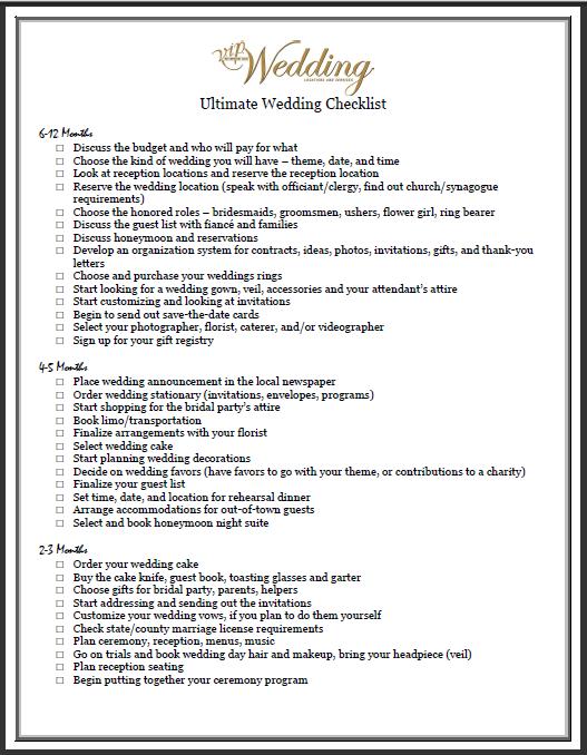 You are here Home VIP's Ultimate Wedding Checklist You are here Home VIP's Ultimate Wedding Checklist