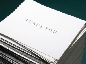 Etiquette for Writing Wedding Thank You Notes